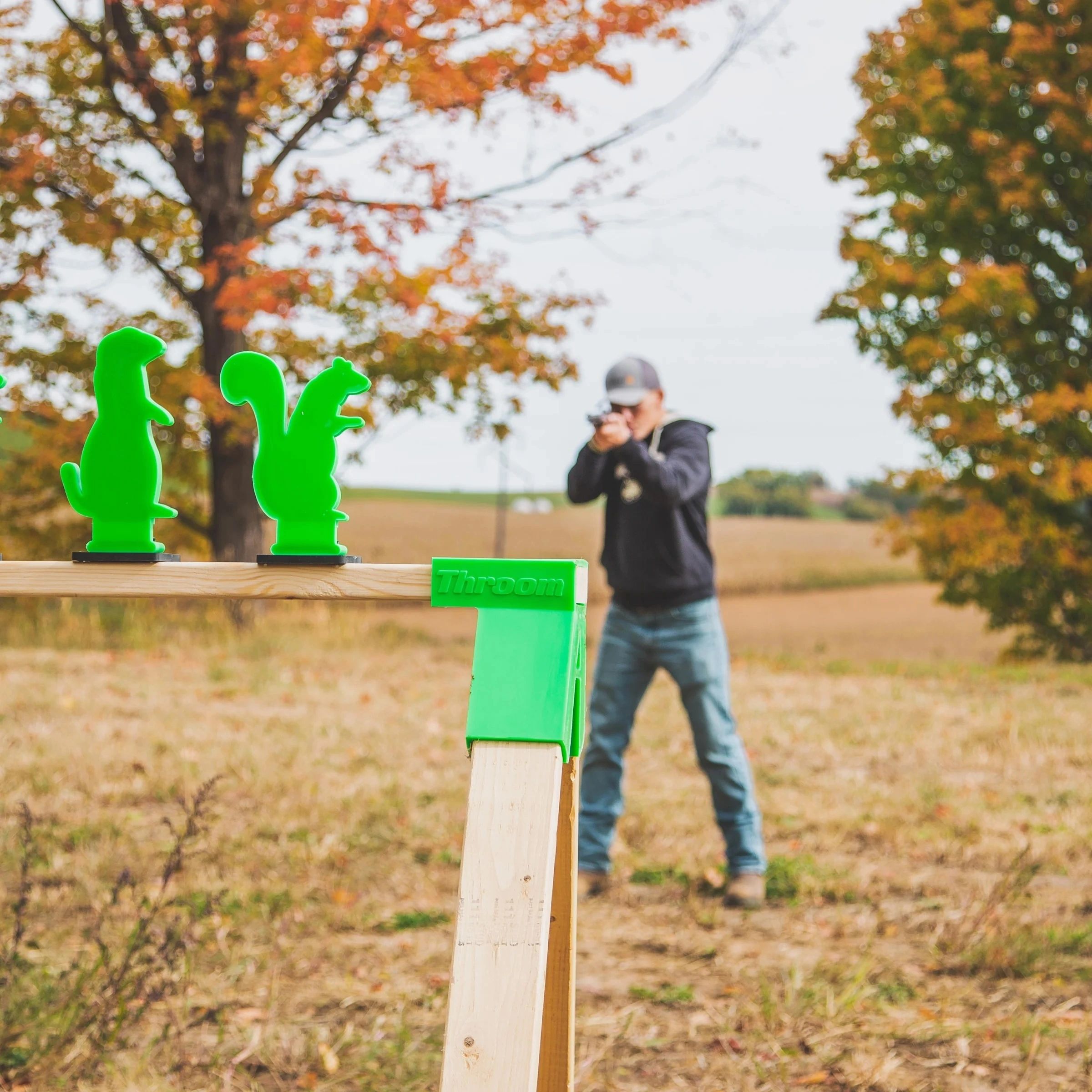 THROOM VARMINT BOUNCEBACK PLATE RACK TARGET KIT Set of 4 Targets, 4 Bases & 2 Alpha Stands - Image 6