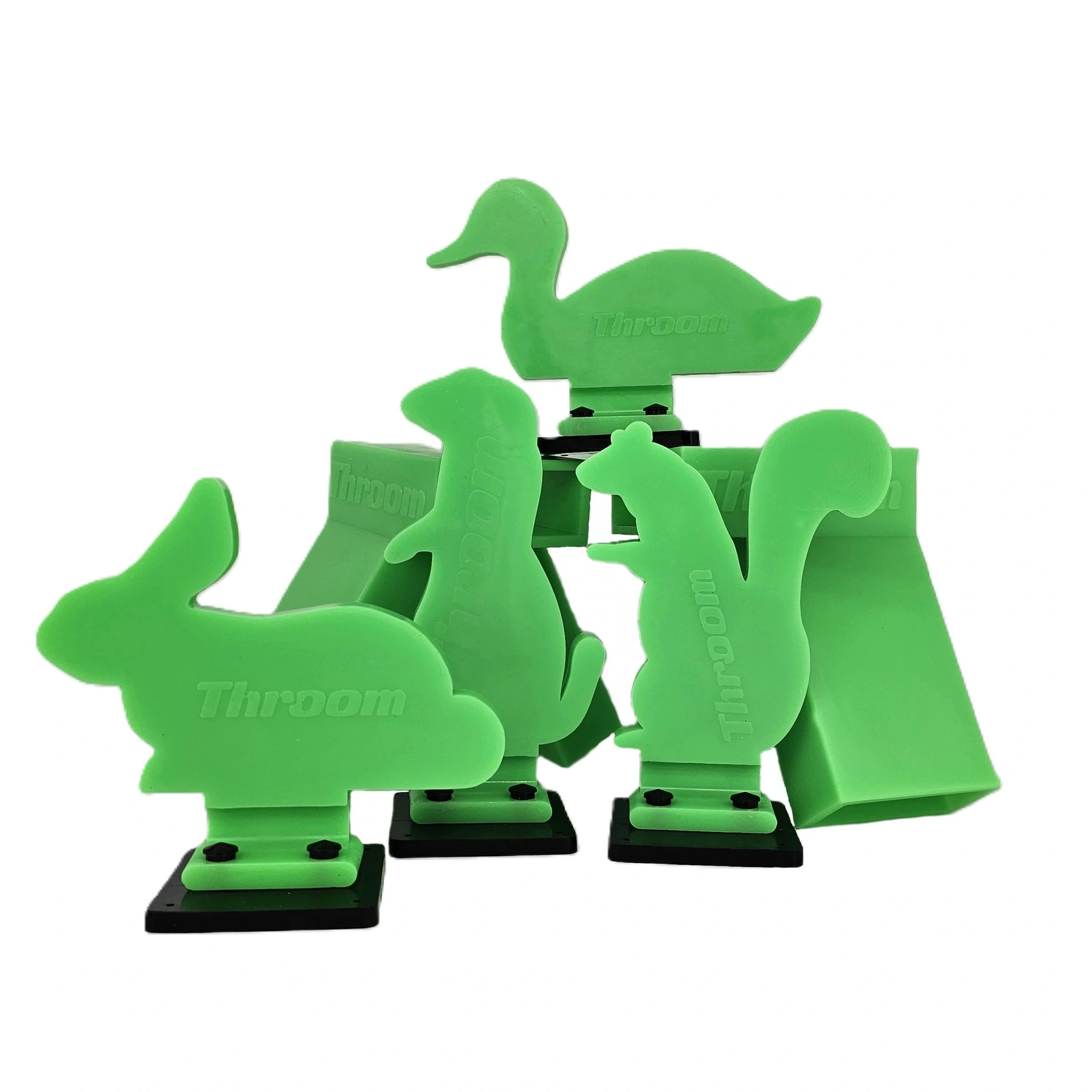 THROOM VARMINT BOUNCEBACK PLATE RACK TARGET KIT Set of 4 Targets, 4 Bases & 2 Alpha Stands - Image 2