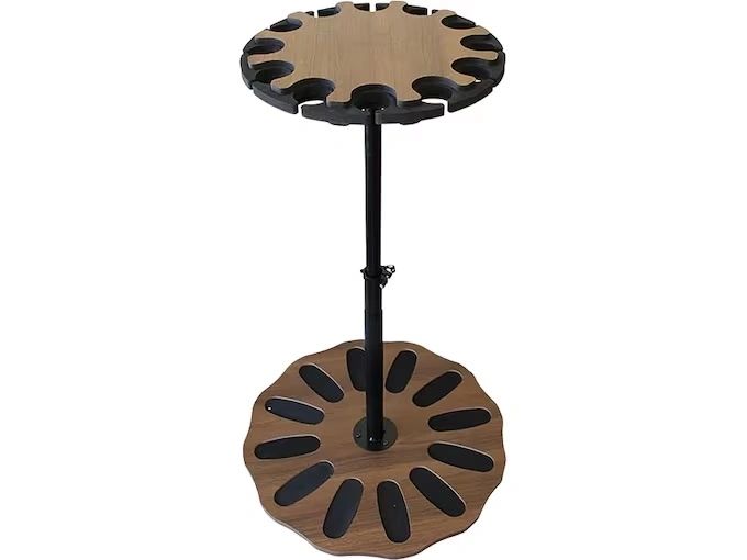 Rush Creek Creations 12 Gun Spinning Wooden Gun Rack - Lazy Susie Suzie style Rotating Rifle Display