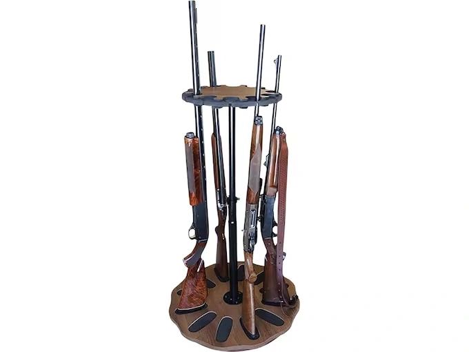 Rush Creek Creations 12 Gun Spinning Wooden Gun Rack - Lazy Susie Suzie style Rotating Rifle Display - Image 2