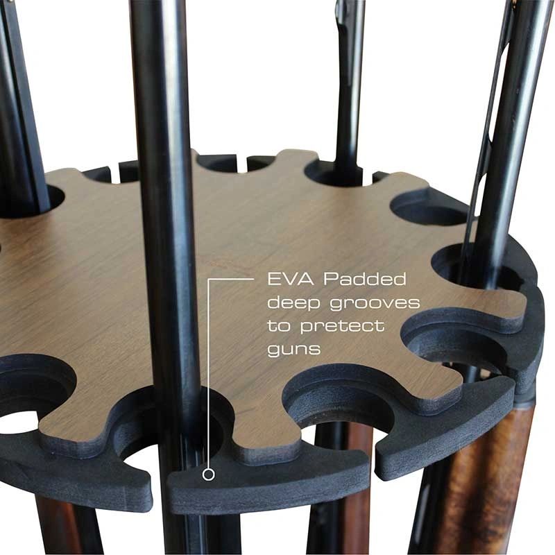 Rush Creek Creations 12 Gun Spinning Wooden Gun Rack - Lazy Susie Suzie style Rotating Rifle Display - Image 5