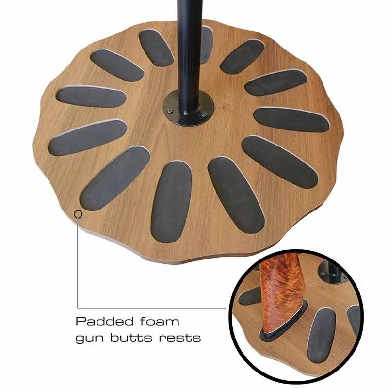 Rush Creek Creations 12 Gun Spinning Wooden Gun Rack - Lazy Susie Suzie style Rotating Rifle Display - Image 6