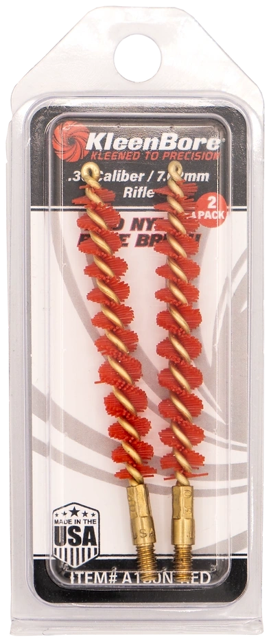 KleenBore Rifle Red Nylon Bore Brush - 2 Pack in .22 / .30 / .38 Calibres - Image 3