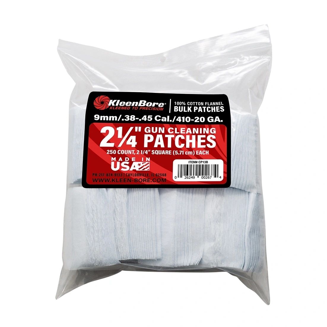 KLEENBORE - Gun Cleaning Patches - All calibres .410 & 12 Ga to 9mm & .45" - CP13B CP14B CP16B CP17B - Image 4