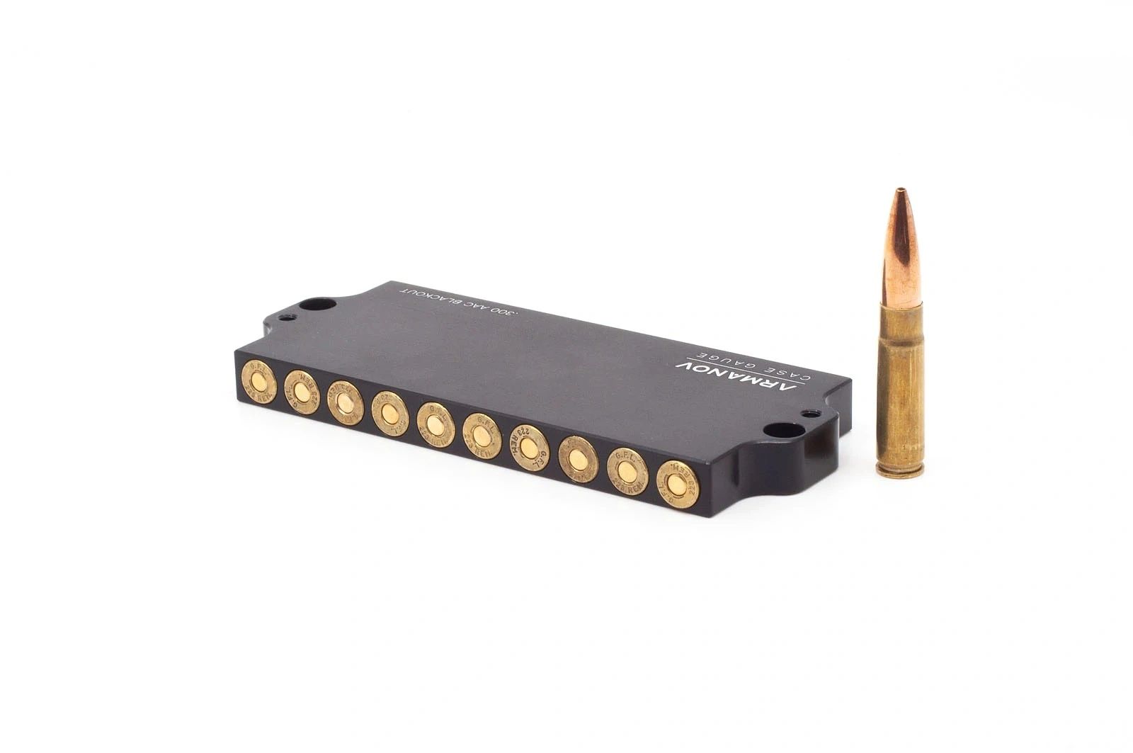 ARMANOV Rifle Cartridge Case Gauge 10 Rounds Stackable 5.56mm NATO & .300 AAC Blackout - Image 7