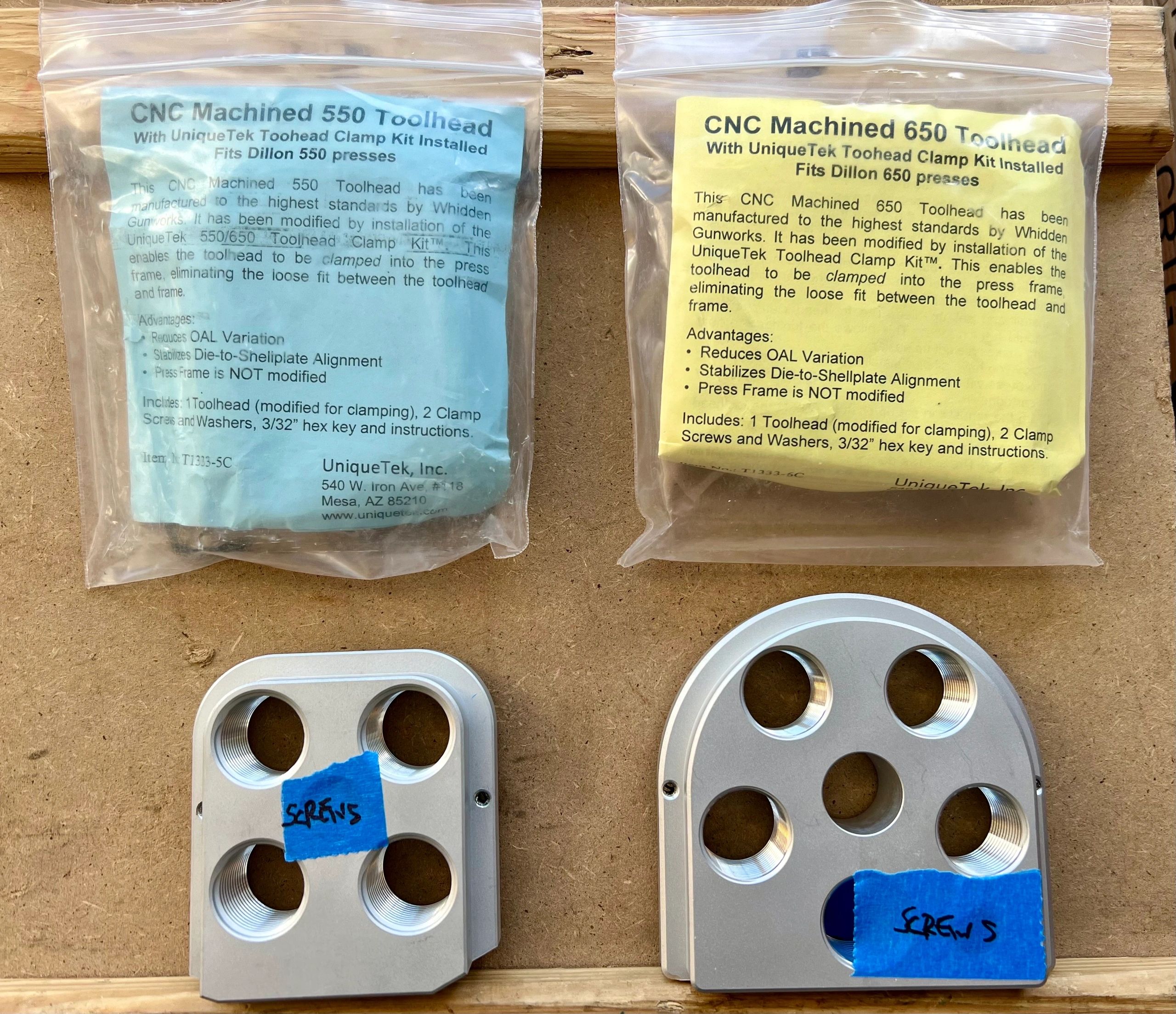 UniqueTek CNC Machined Dillon 550 / 650 Toolhead Replacement Precision Toolheads