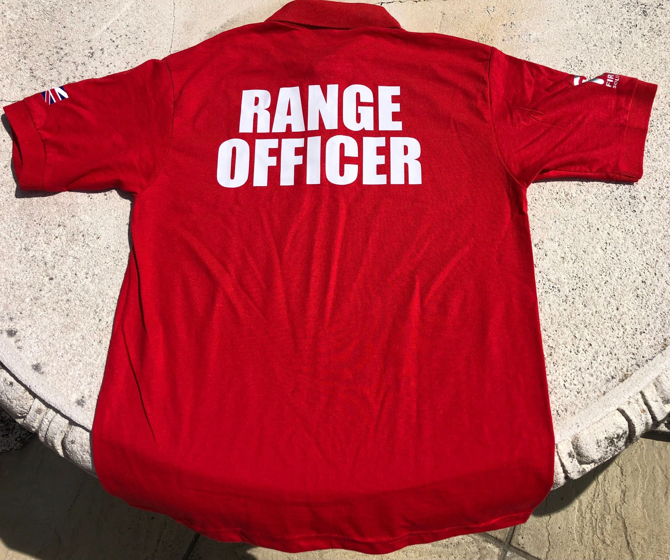 RANGE OFFICER - Red T Shirt / Polo Shirt / Short Sleeve Shirt - Image 7