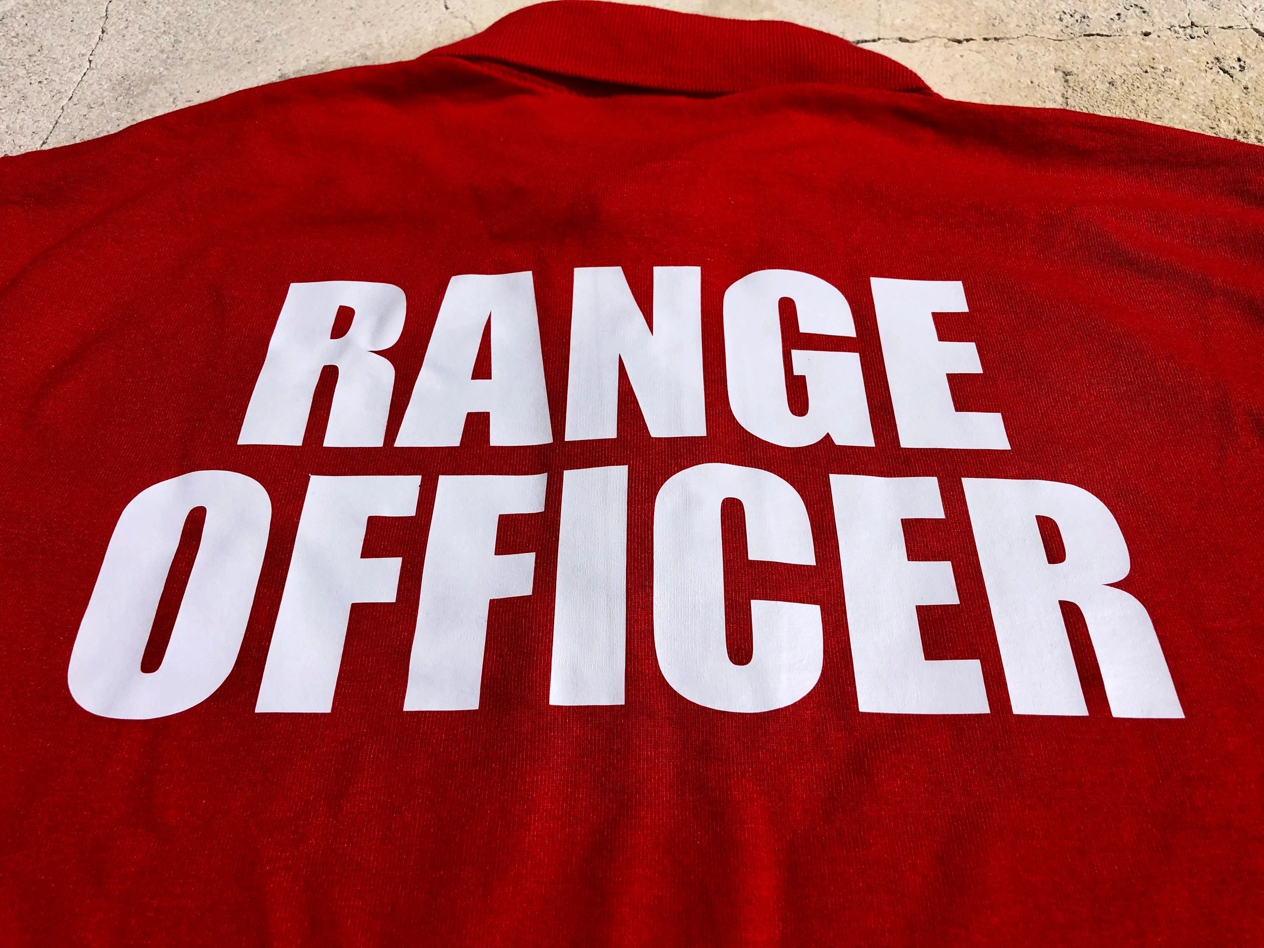 RANGE OFFICER - Red T Shirt / Polo Shirt / Short Sleeve Shirt - Image 8