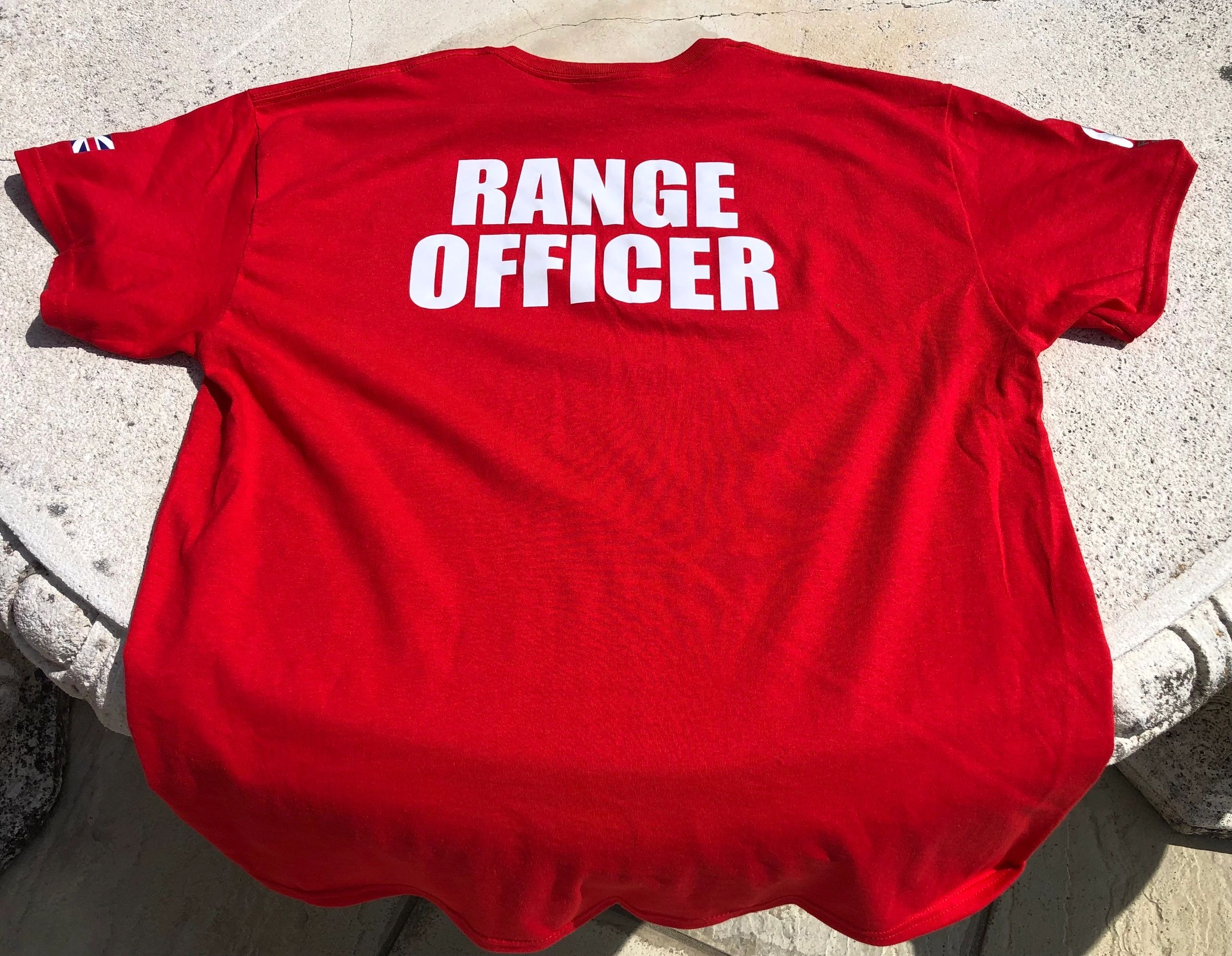 RANGE OFFICER - Red T Shirt / Polo Shirt / Short Sleeve Shirt - Image 10