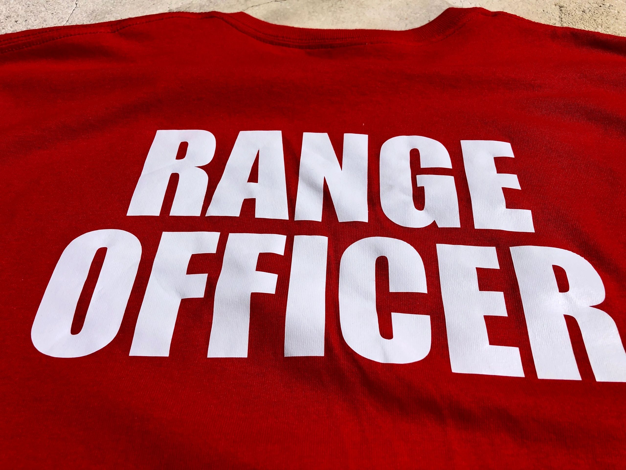 RANGE OFFICER - Red T Shirt / Polo Shirt / Short Sleeve Shirt