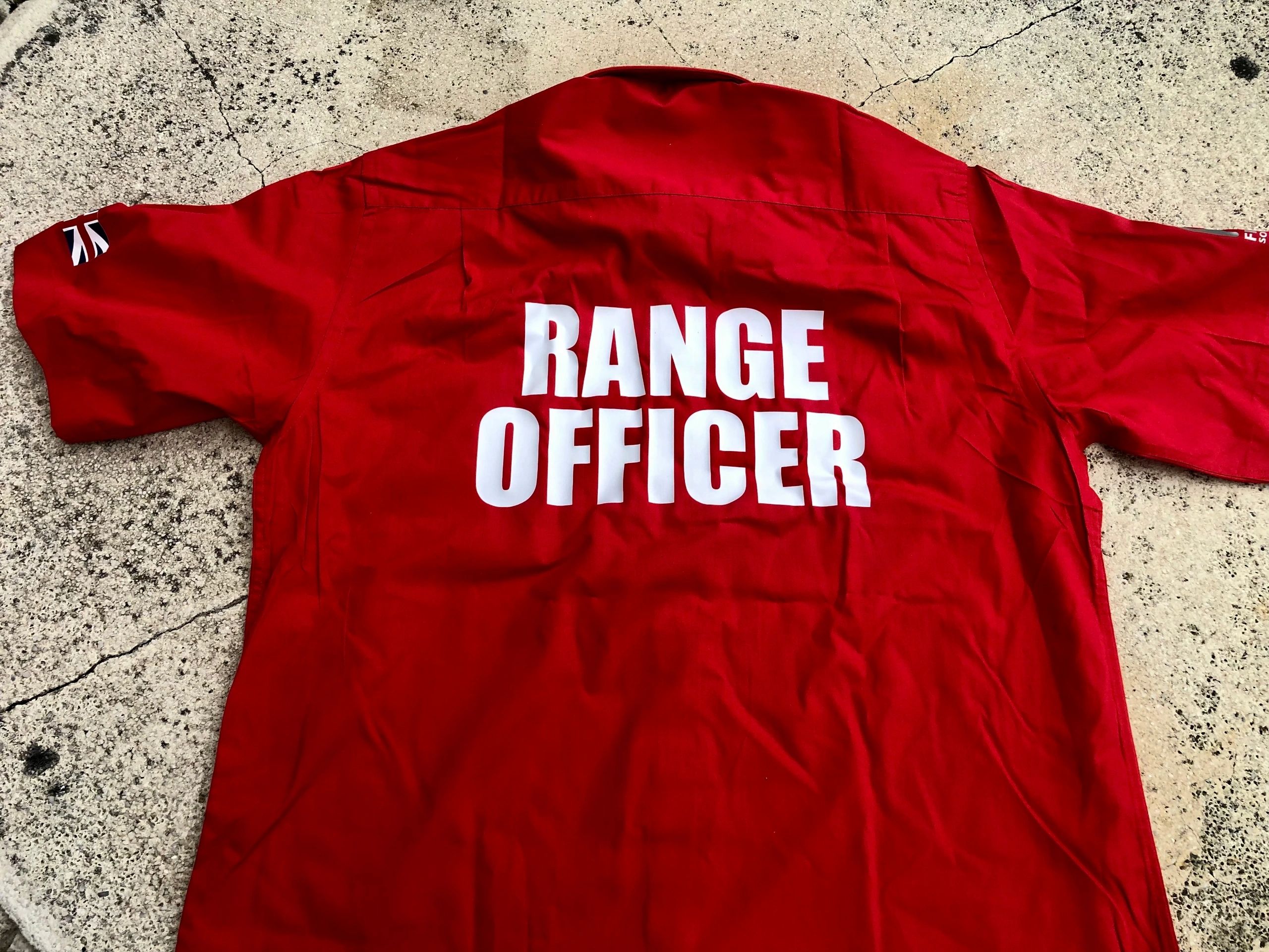 RANGE OFFICER - Red T Shirt / Polo Shirt / Short Sleeve Shirt - Image 2