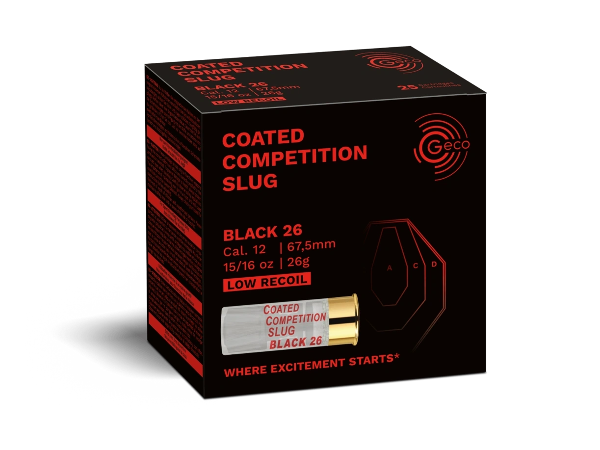 GECO COATED COMPETITION SLUG BLACK 26g 12/67,5mm per 100 rounds