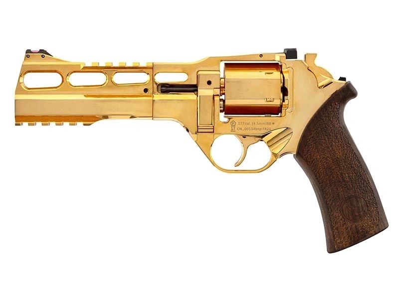 Chiappa 4.5mm/.177 Charging Rhino 60DS Co2 Air Pistol Revolver 6" Barrel - Gold colour finish