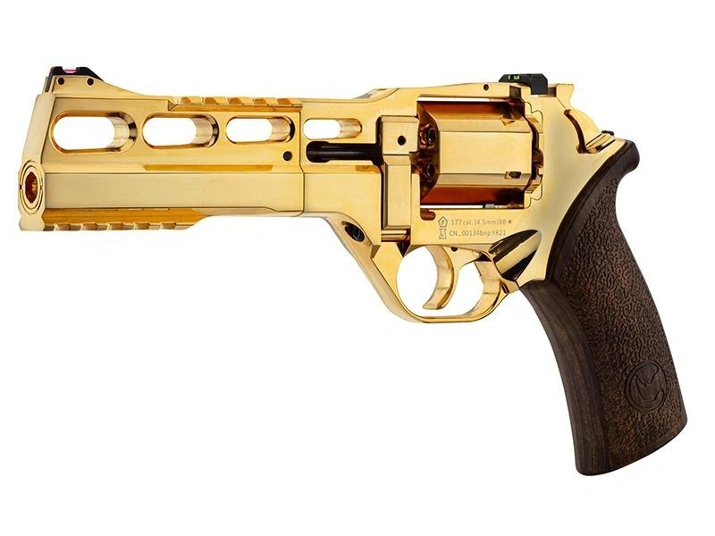 Chiappa 4.5mm/.177 Charging Rhino 60DS Co2 Air Pistol Revolver 6" Barrel - Gold colour finish - Image 3