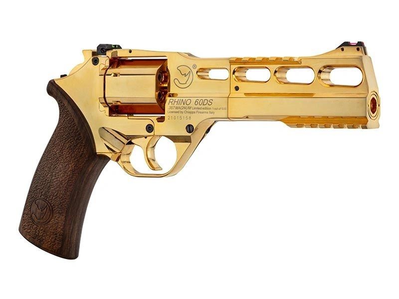 Chiappa 4.5mm/.177 Charging Rhino 60DS Co2 Air Pistol Revolver 6" Barrel - Gold colour finish - Image 4