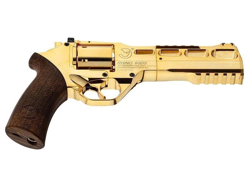 Chiappa 4.5mm/.177 Charging Rhino 60DS Co2 Air Pistol Revolver 6" Barrel - Gold colour finish - Image 7
